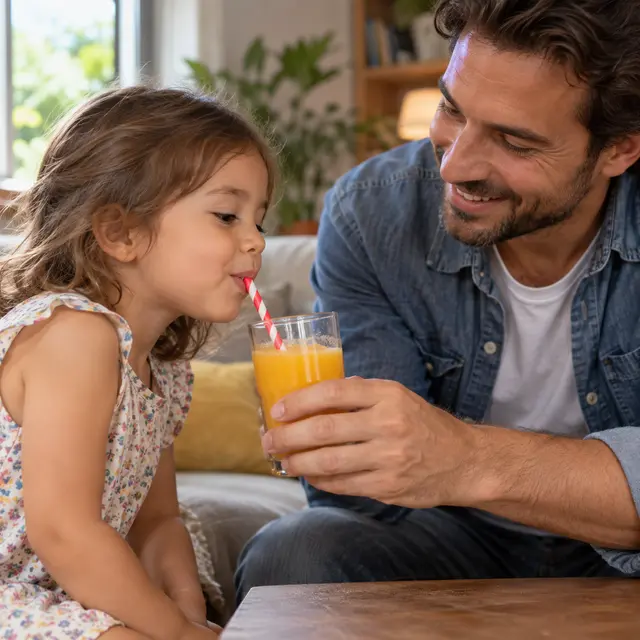 pai: Ton père plante une PAILLE dans son verre pour te laisser boire le premier.