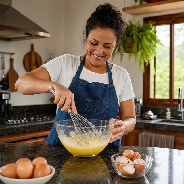 bater — to beat, to whisk