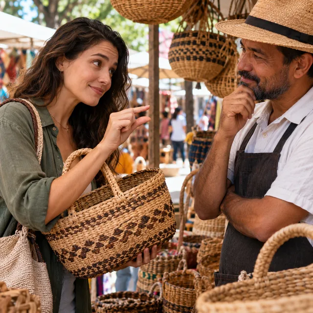 pode fazer um desconto? — vous pouvez me faire une réduction ?