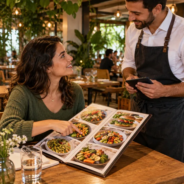 tem opções vegetarianas? — vous avez des options végétariennes ?